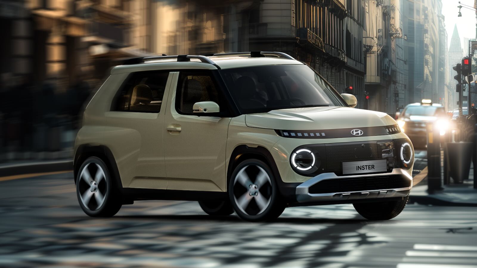 Imagen de El Hyundai Inster 2025 es un pequeño SUV eléctrico de carácter urbano con un diseño robusto que anuncia autonomías de hasta 355 km.